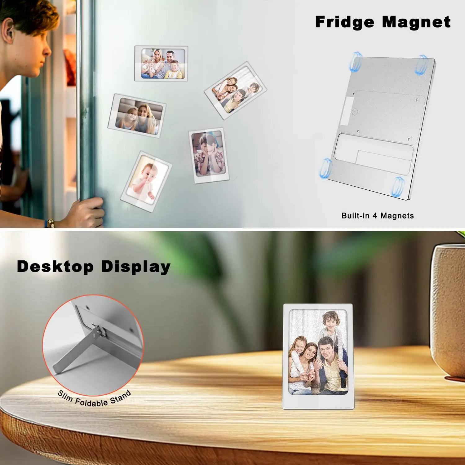 4 Inch E-ink Screen Digital Photo Frame 4 Colors Display Wireless Smart Photo Frame Perfect Gift for Elderly Lovers Families