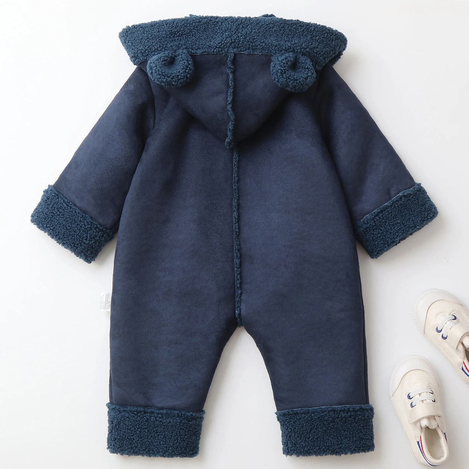 Warm Jumpsuit for Newborns,Winter Baby Rompers,Ear Hood Infant Bodysuits,Boys Girls One-Piece Outerwear Snowsuits,Kids Coverall