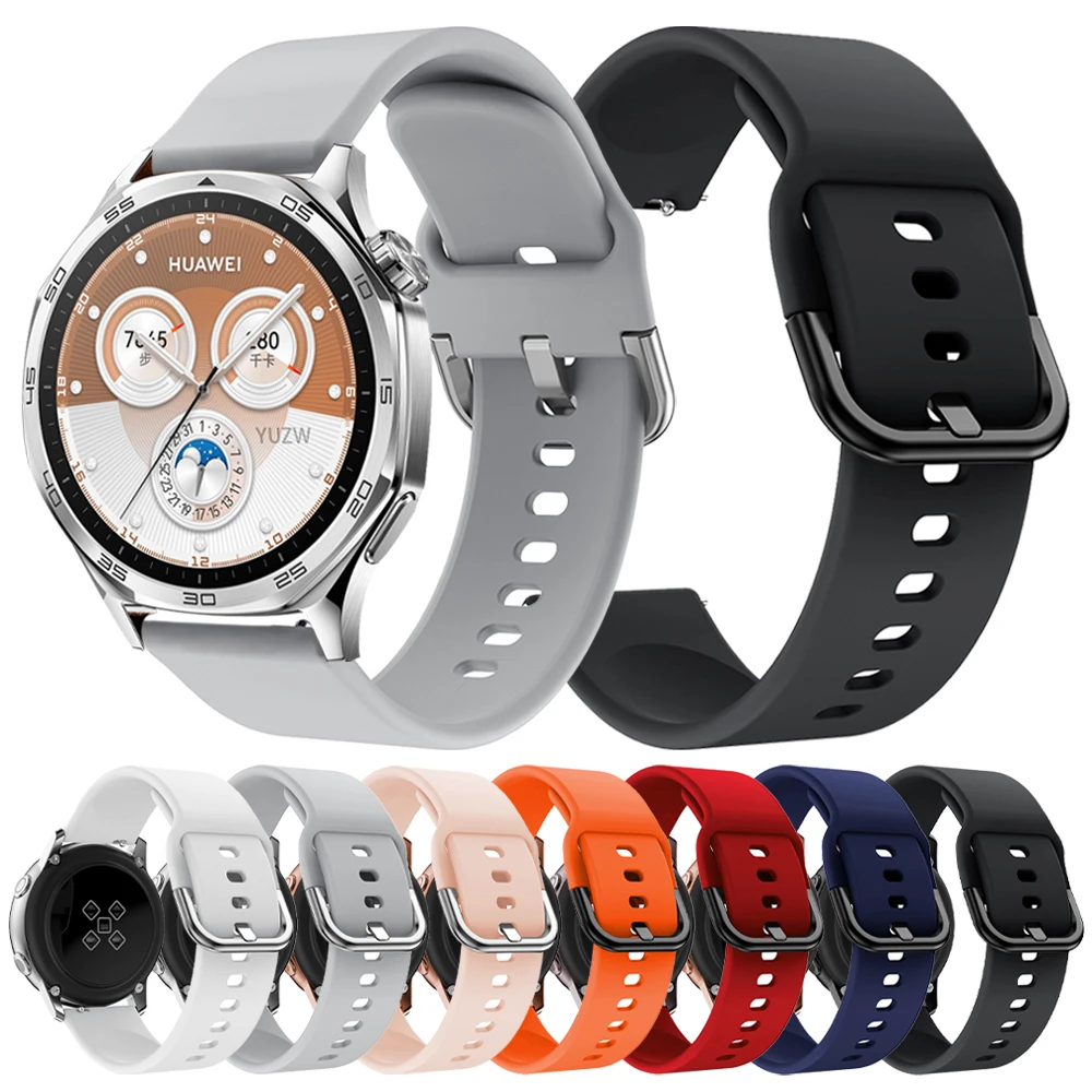 سيليكون 22 مللي متر 20 مللي متر حزام لساعة هواوي GT 5 برو 46 مللي متر الفرقة GT5 GT 4 3 SE 2 42 مللي متر استبدال سوار لينة حزام الساعات اكسسوارات