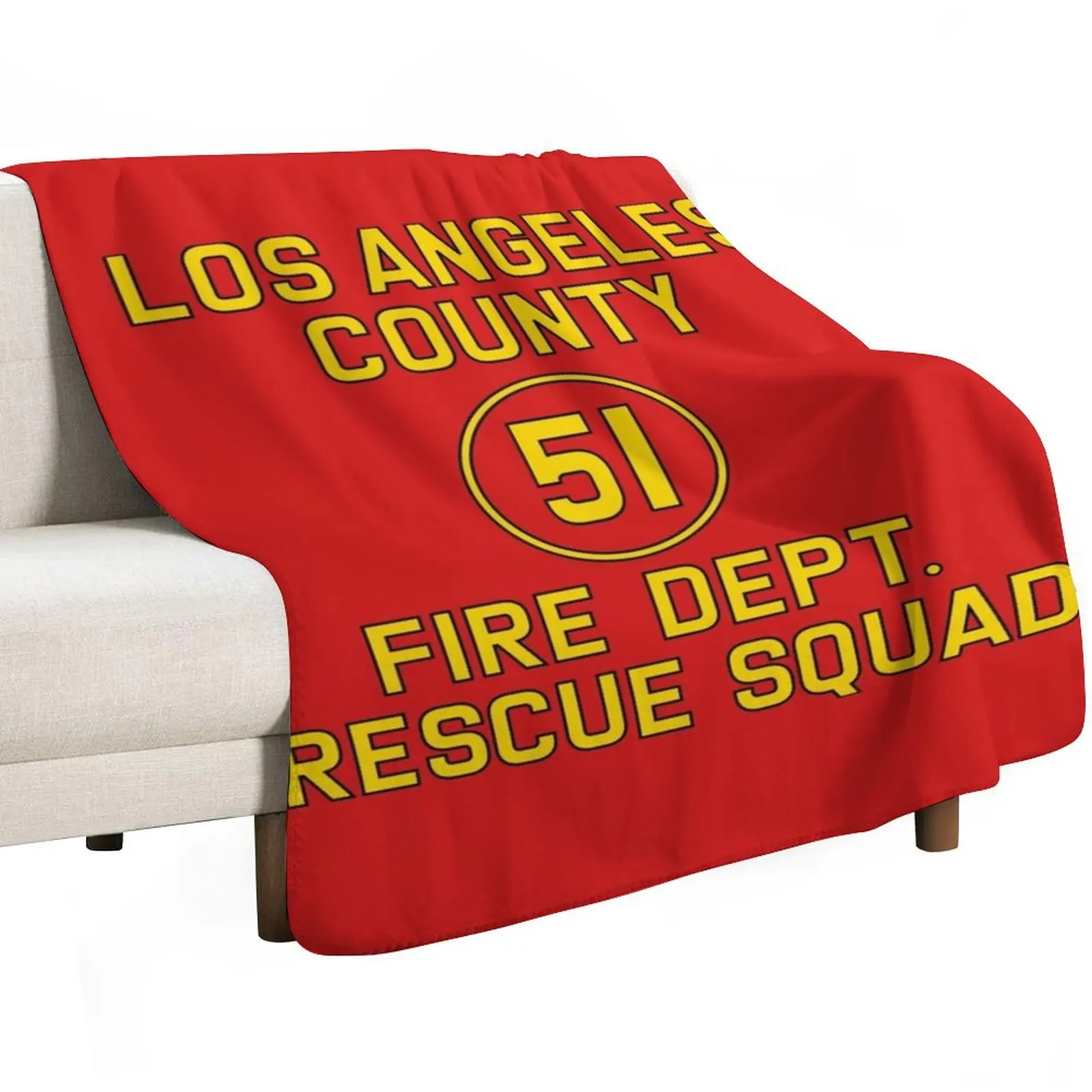 Emergency Squad 51 Side of Truck Reproduction Logo Throw Blanket Sofas Weighted Furrys bed plaid Blankets For Baby Blankets