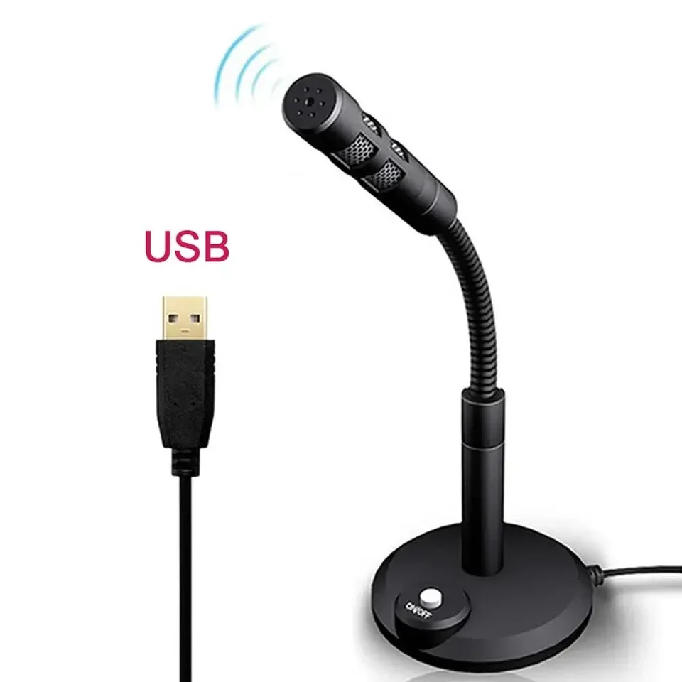 Micrófono de escritorio mini USB de 3.5mm para estudio, gaming, PC, notebook, podcast y grabación en estudio 5