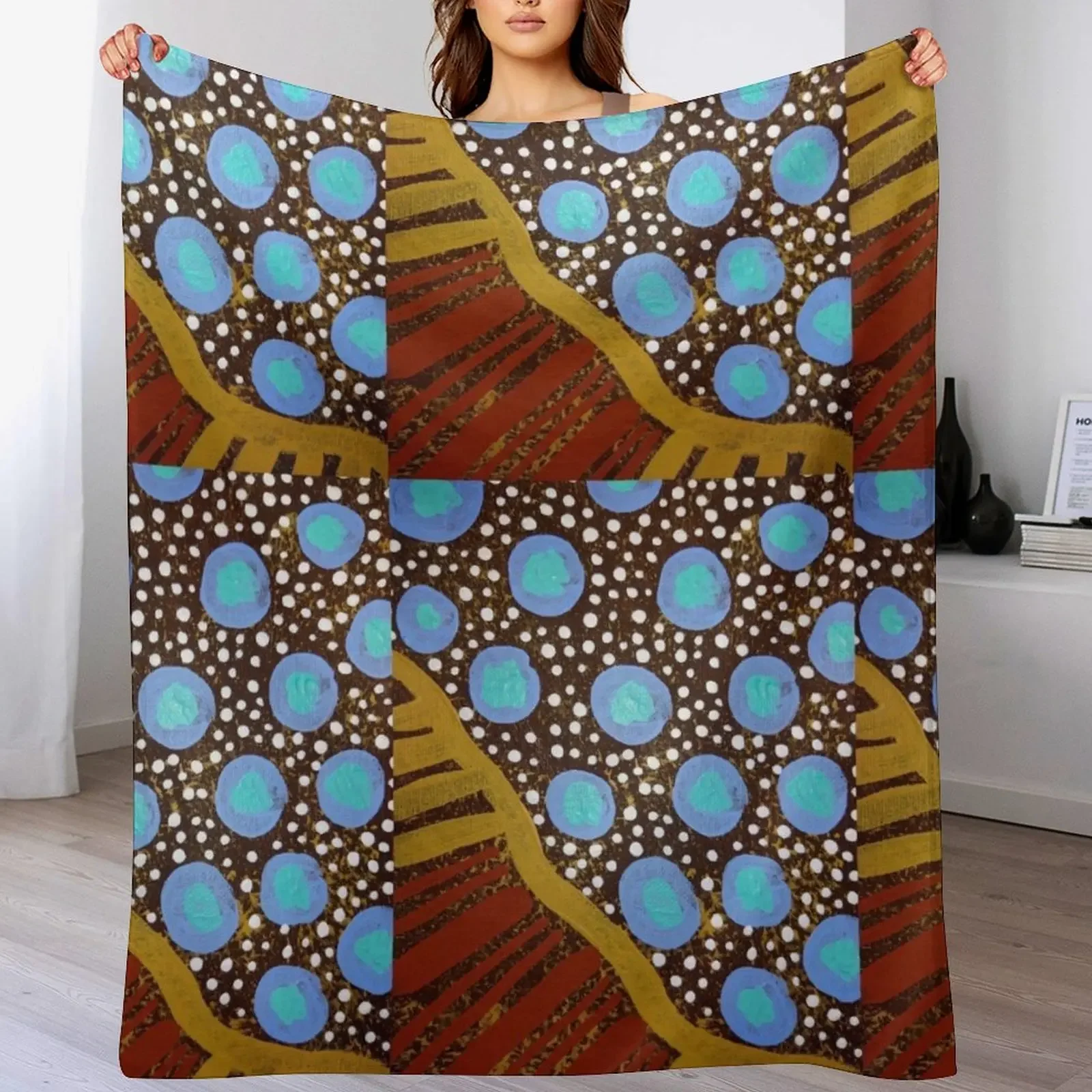 Quandong Throw Blanket Retros Sofas blankets and throws Soft Big Blankets