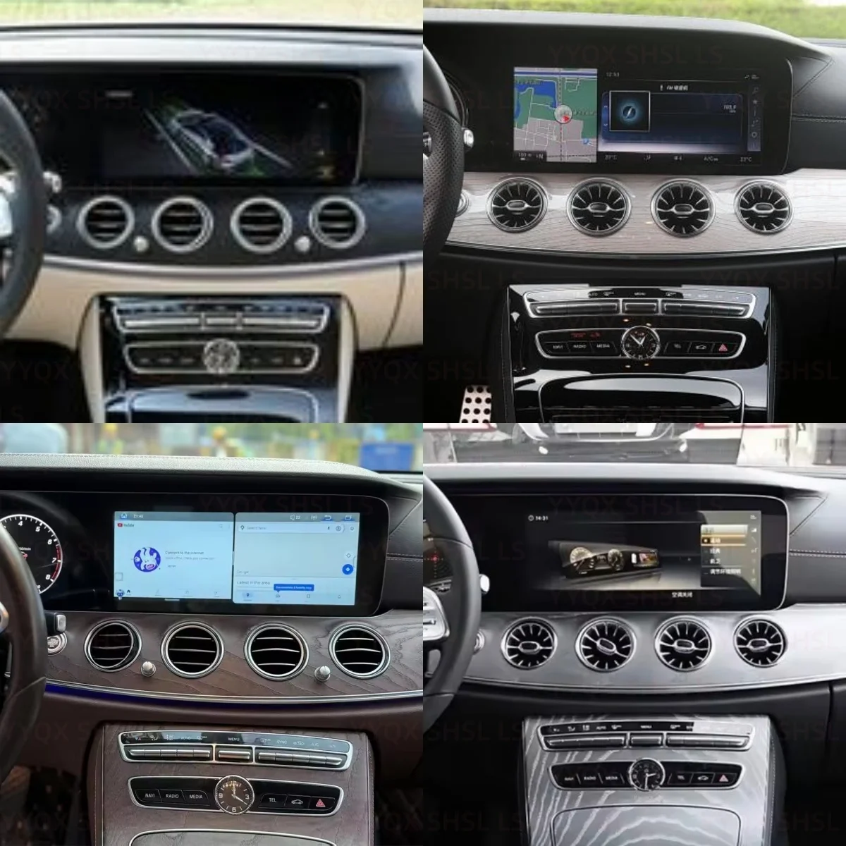 Dual Interactive Screen For Mercedes-Benz E-Class E220 V213(NTG4.5~NTG5.5) Car Radio Wireless Carplay Android Auto