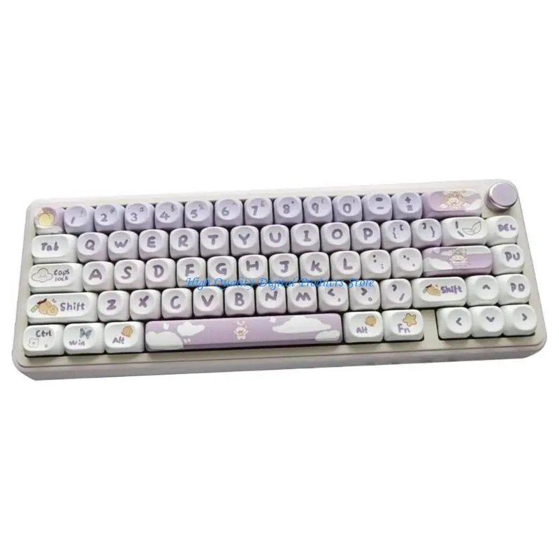 

U2JE Lovely Keycaps Set Cartoon Rabbit Theme For 116Keys MOA Height Mechanical Keyboards Keycaps Replacement