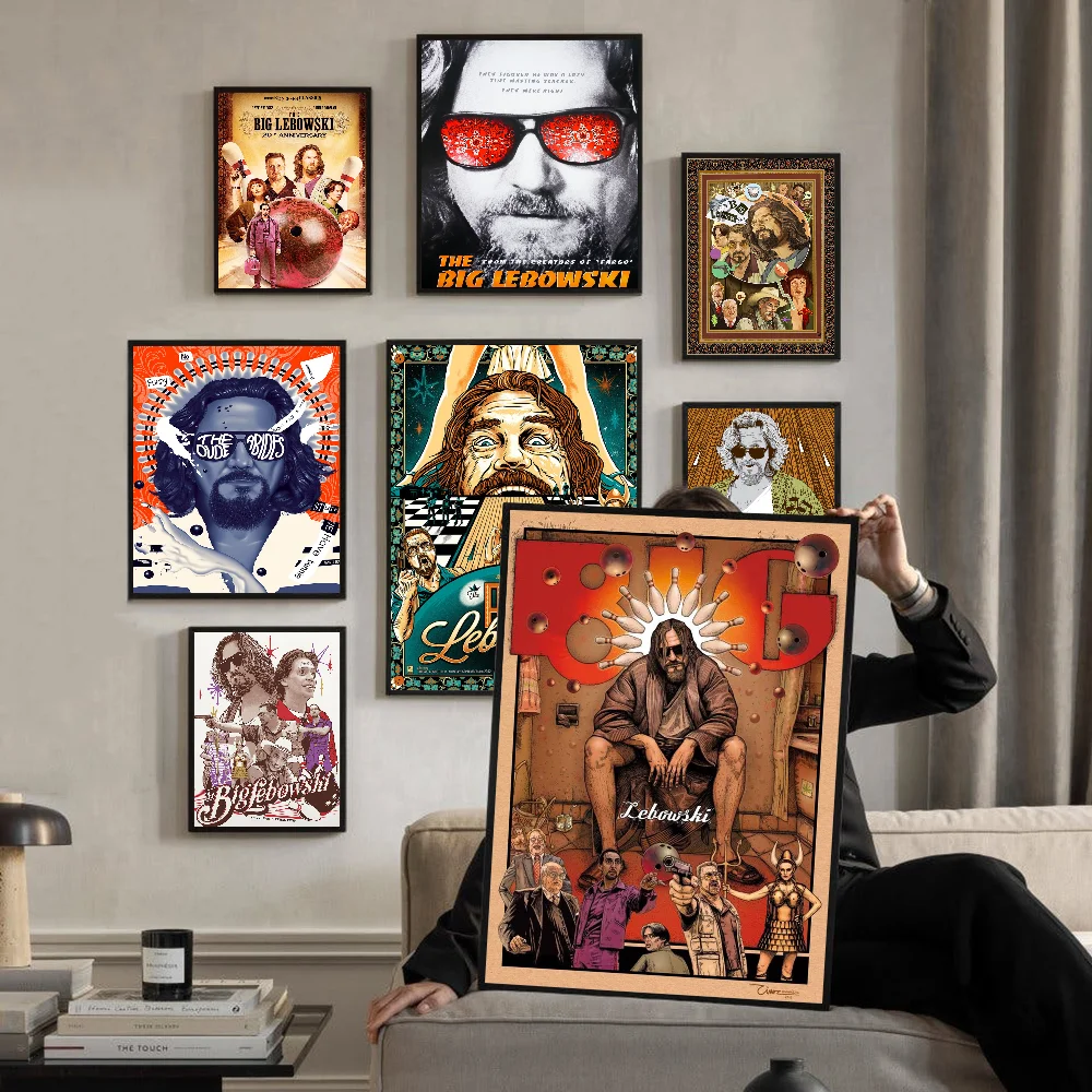 The Big Lebowski The Dude Comedy Movie Cartaz Adesivo DIY, Adesivo de Parede Extravagante para Sala de Estar, Decoração Bar