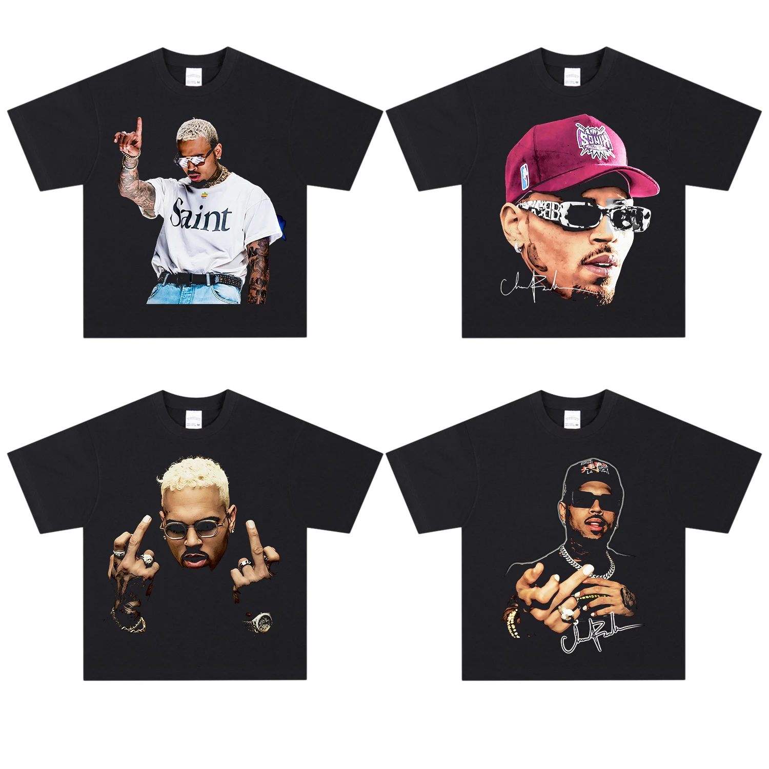 

Крис Браун, хип-хоп, рэпер, футболка высокого качества из чистого хлопка, мужская летняя футболка с короткими рукавами и принтом в американском стиле ретро