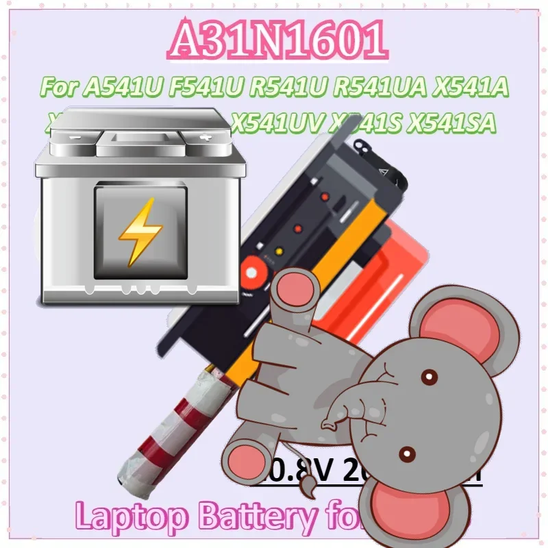 

A31N1601 10.8V 2600mAh Laptop Battery for ASUS A541U F541U R541U R541UA X541A X541SC X541U X541UA X541UV X541S X541SA