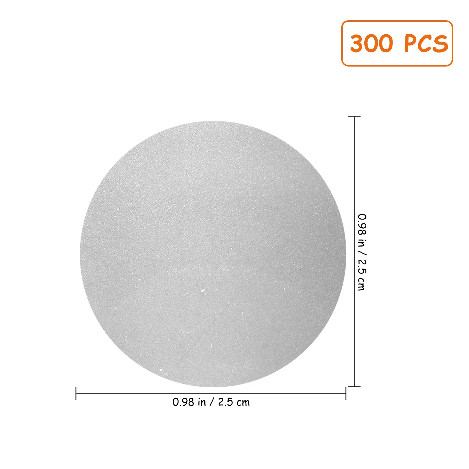 

300pcs Round Adhesive Stickers Silver Gift Label Paper Scrape Diy Decals Bag Tags Party Favors Pvc Residue-Free Easy Remove