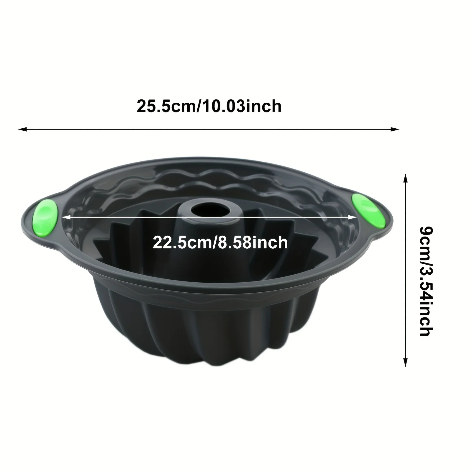 A large swirl cake baking pan, 10inch baking cake mold, can be used to make cakes, fruit cakes, Valentine's Day treats, pudding jelly, etc