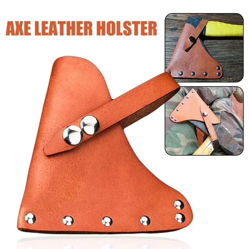 Cowhide Axe Head Cover Blade Sheath Hatchet Protection Pouch For Home Outdoor Camping Hiking Axe Sheath Cover (without Axe)