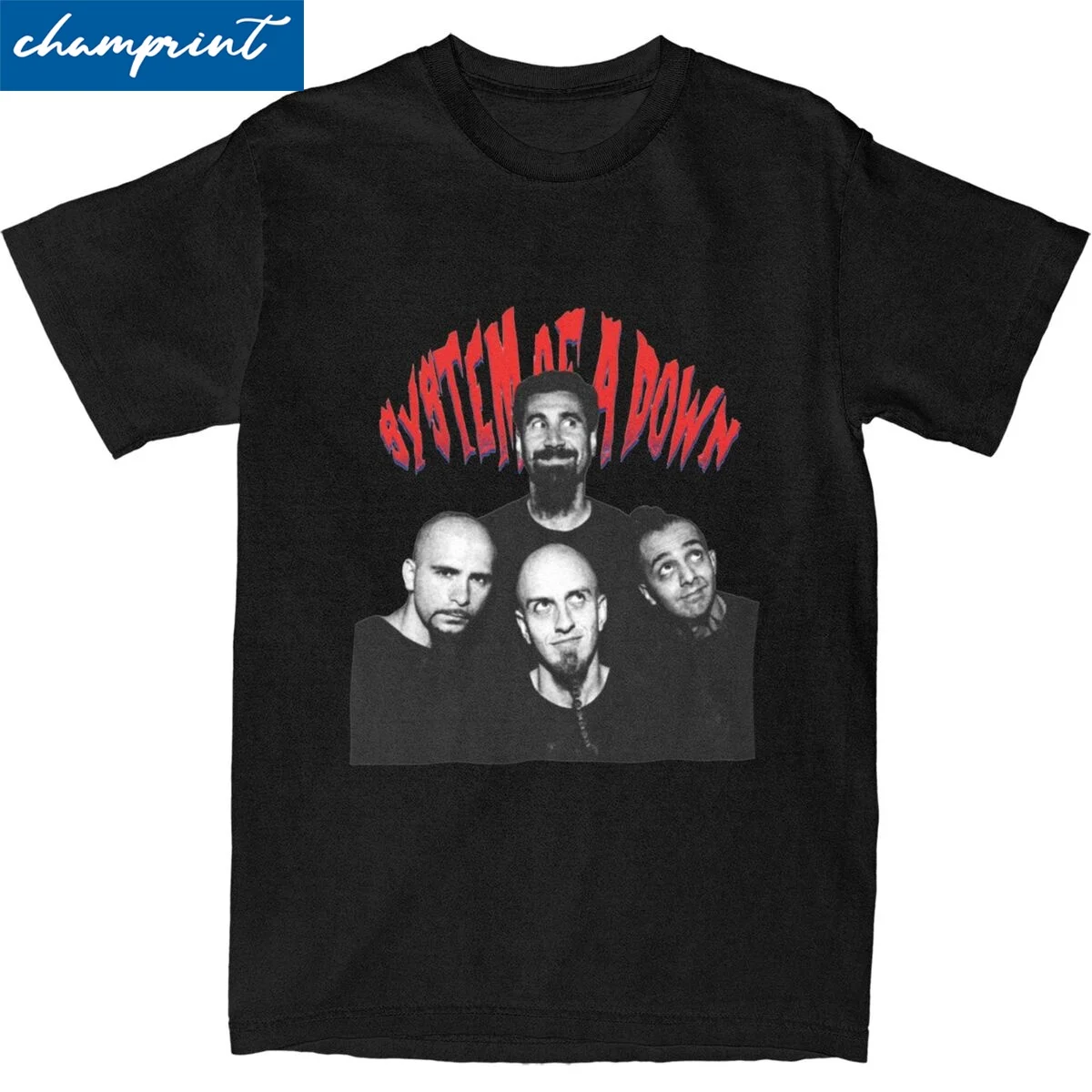 System Of A Down T-Shirt for Men Women Heavy Metal Band Funny Pure Cotton Tees Crew Neck Short Sleeve T Shirts Printing Clothing