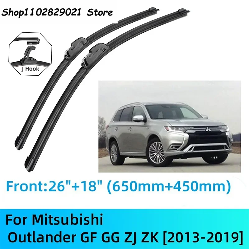 

For Mitsubishi Outlander GF GG ZJ ZK Front Rear Wiper Blades Brushes Cutter Accessories J U Hook 2013-2019 2016 2017 2018 2019