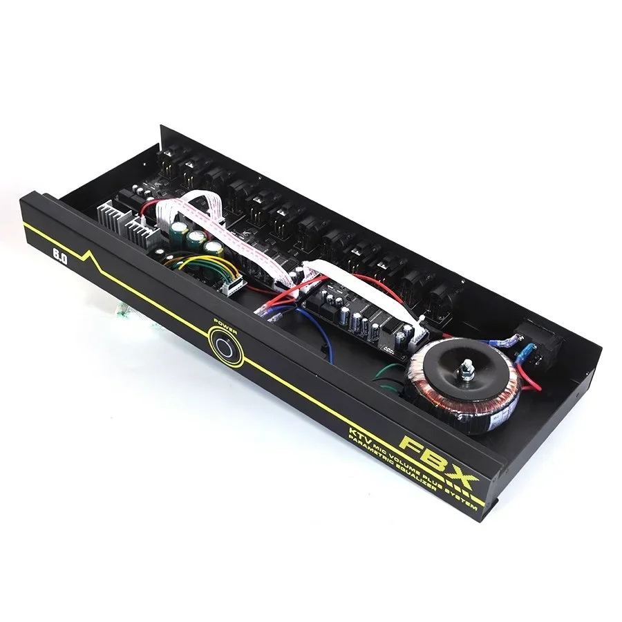 

FBX246 KTV MIC Volume System Feedback Suppressor Karaoke Singing Mic Volume Limiter Anti Hewling Frequency Shifter 4 In 4out