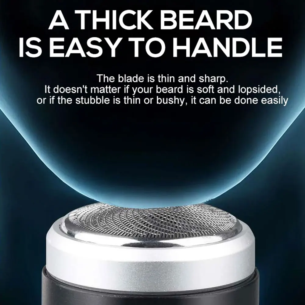 Mini Rechargeable Portable shaver with multiple blades and all-aluminum body supporting TYPE-C charging LED digital display