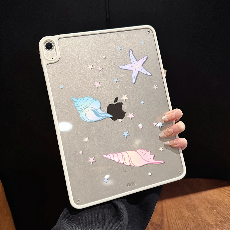 

Ins Star Conch Tablet Case For iPad Pro 11 12.9 13 M2 M4 M3 M5 Shell 8.3 9.7 10.2 5/6/7/8/9/10/11th Mini Air 1 2 3 4 5 6 7 Cover