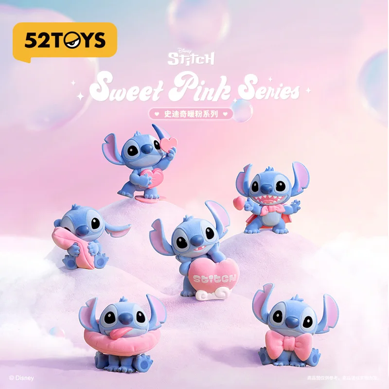

New Disney Stitch Warm Pink Series Surprise Blind Box Collectible Figurine Toy Gift Display Item Trendy Plaything Collectible