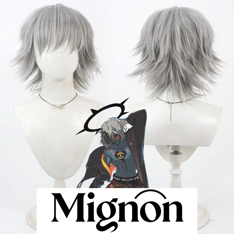 

Mignon Guilty Gear Happy Chaos Cosplay Wig Teased Crown Overall Flipped Multi-Color Mixed Silk