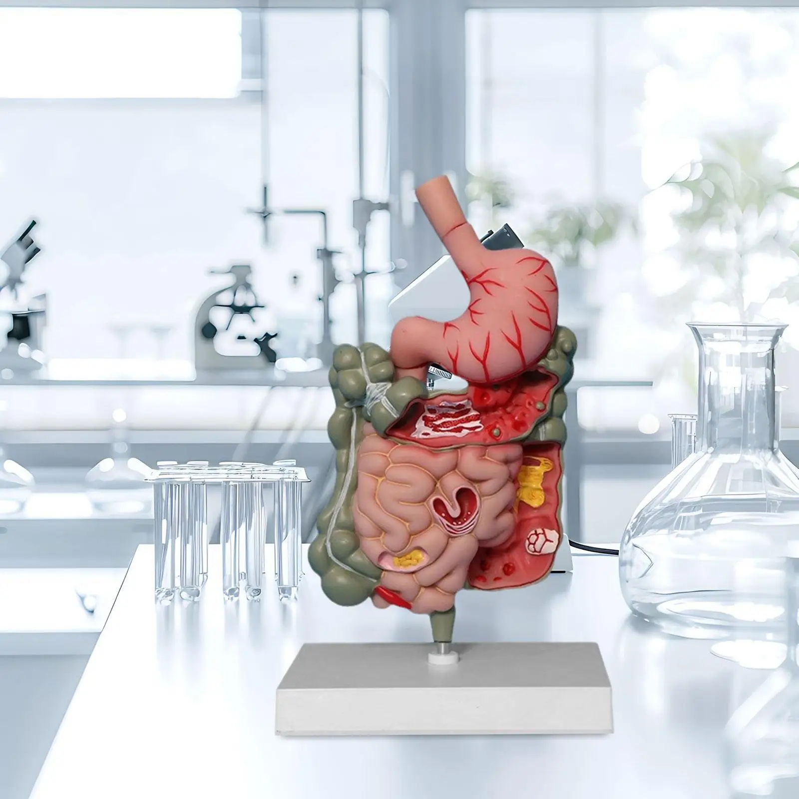 

Human Digestive System Model,Rectum Duodenum Model Teaching Model Teaching Aids Educational for Demonstration Science Study