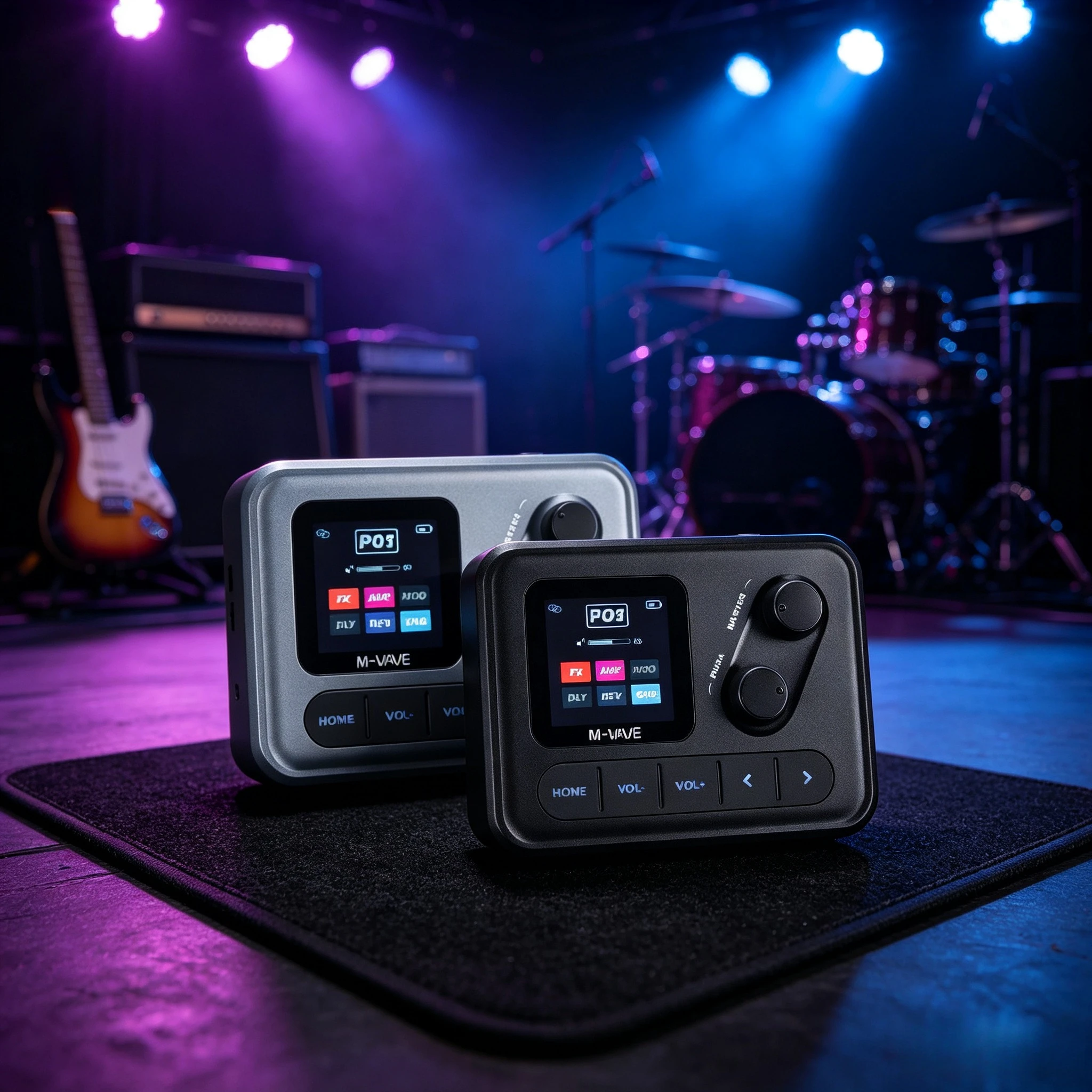 Color Screen Speaker with Simulated Multi-Effects: M-VAVE POCKET AMP Mini Electric Guitar Multi-Effects Processor, Portable Tone Shaping Processor
