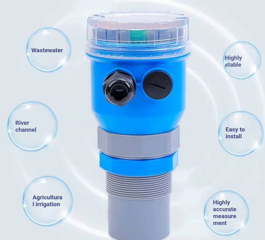 Ultrasonic integrated and split-type explosion-proof liquid and solid level sensor transducer instrument