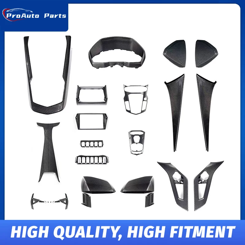 

Для Lamborghini Aventador Dry Carbon Внутренний комплект, высококачественный Svj Lp700 S Roadster Dry Carbon Interior Lp720 Lp740 High Fit