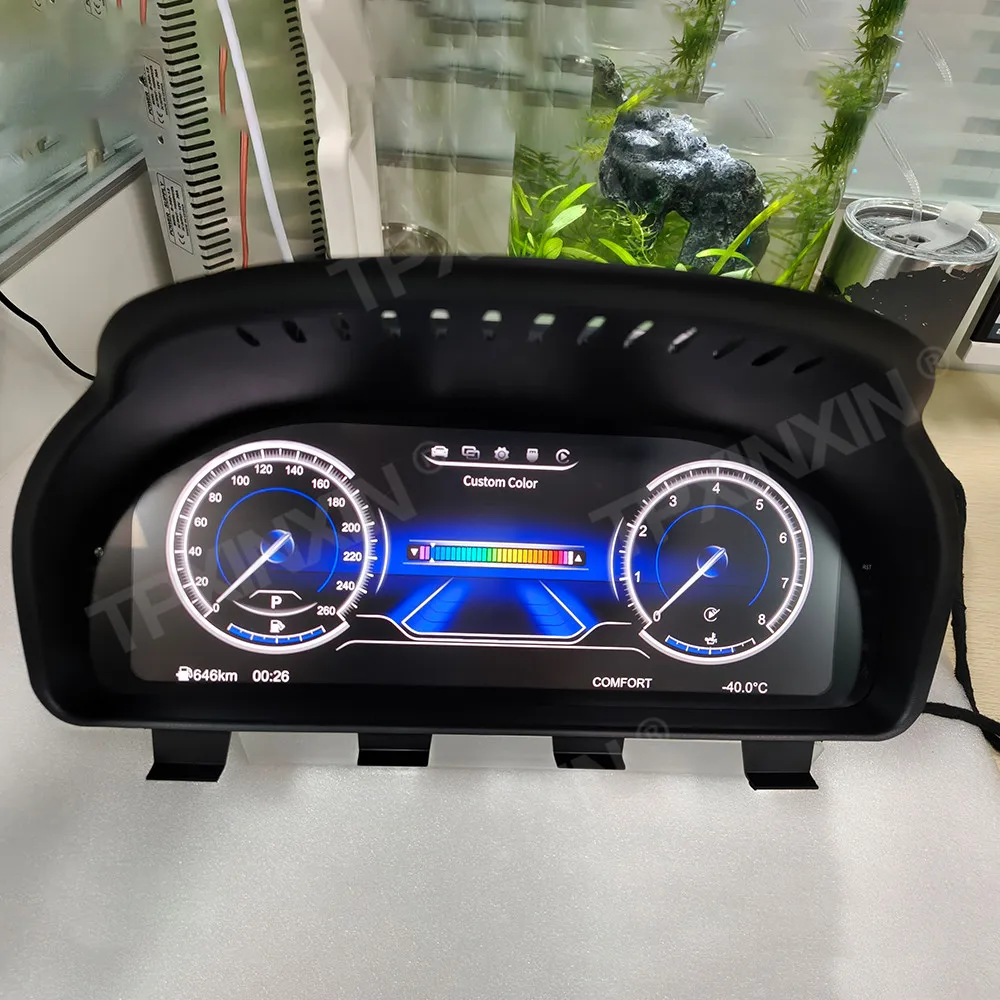 12.3 ” LCD With Carplay Instrument Panel Speedometer Dashboard For BMW 5/6/7 Series 5 Series GT X3/X4/X5/X6 2009-2017