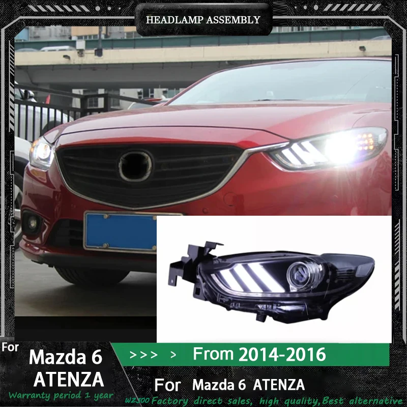 Auto Parts For Mazda 6 Atenza Headlights 2013-2016 latest Styling LED Daytime Lights Dual Projector Car Accesorios Modified
