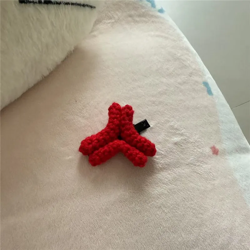 1/2 Stück Neue Wütende Haarspange Neuartige Entenschnabel-Klammer Häkelgarn-Stirnband Seitenclip – Detail 6