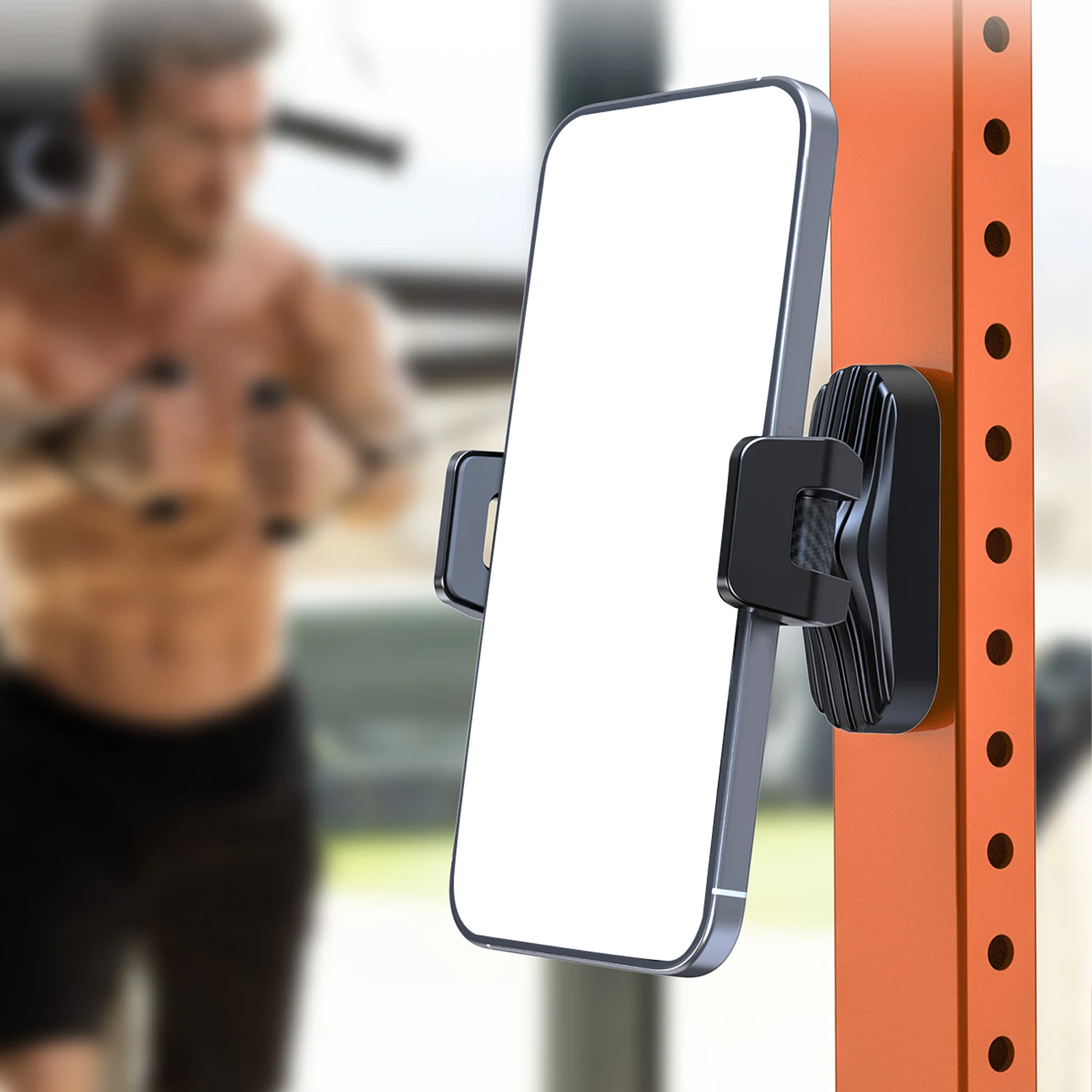 Magnetic Portable Cell Phone Holder Fit 4.7-7 Inch Smartphone Mobile Phone Stand for Car Home Gym Kitchen Daily Use