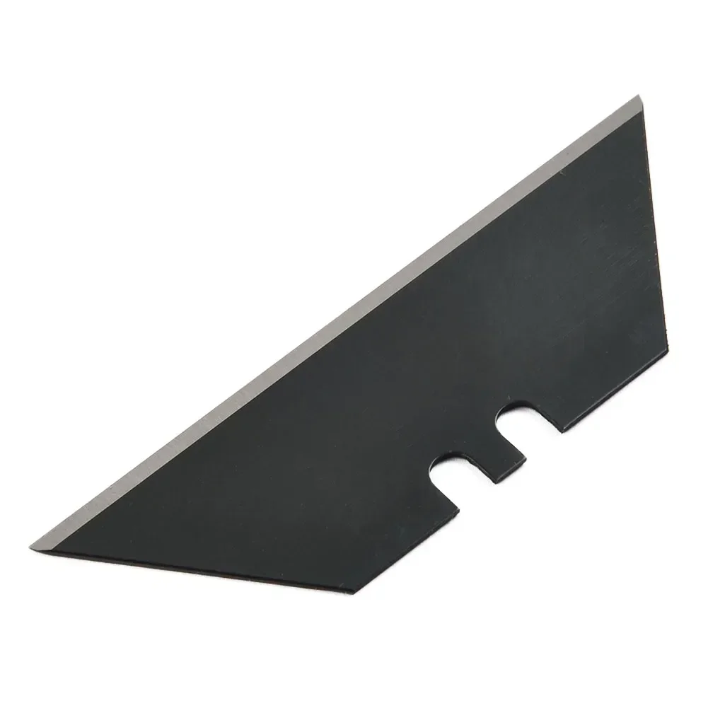 10pcs 60*18mm Trapezoidal Blade 60# Carbon Steel Black/silver Replacement Blade Non-porous Two Groove Art Craft Cutter Accessory