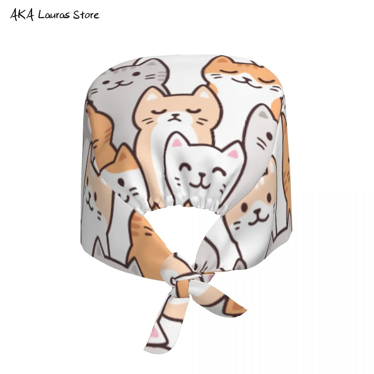 

Cute Family Cartoon Cat Hats Scrub Hat Funny Salon Working Cap Laboratory Pet Shop Nursing Scrub Cap Anaesthesia Scrub Cap