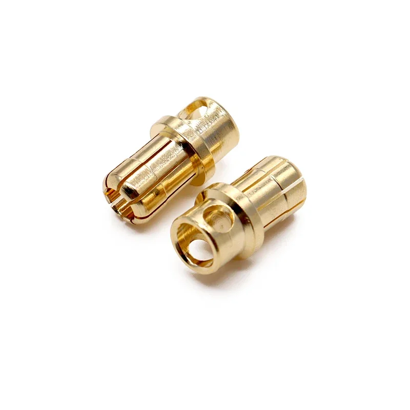 Amass 50pcs 2mm 3mm 3.5mm 4mm 5mm 5.5mm 6mm 8mm Banana Plug Connector Plated Gold Cobre puro Brushless Motor Bullet  ESC