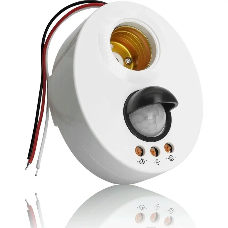【Price Drop !!】E27 Base LED Light Holder Infrared Sensor Switch PIR Motion Detection Adjustable Delay