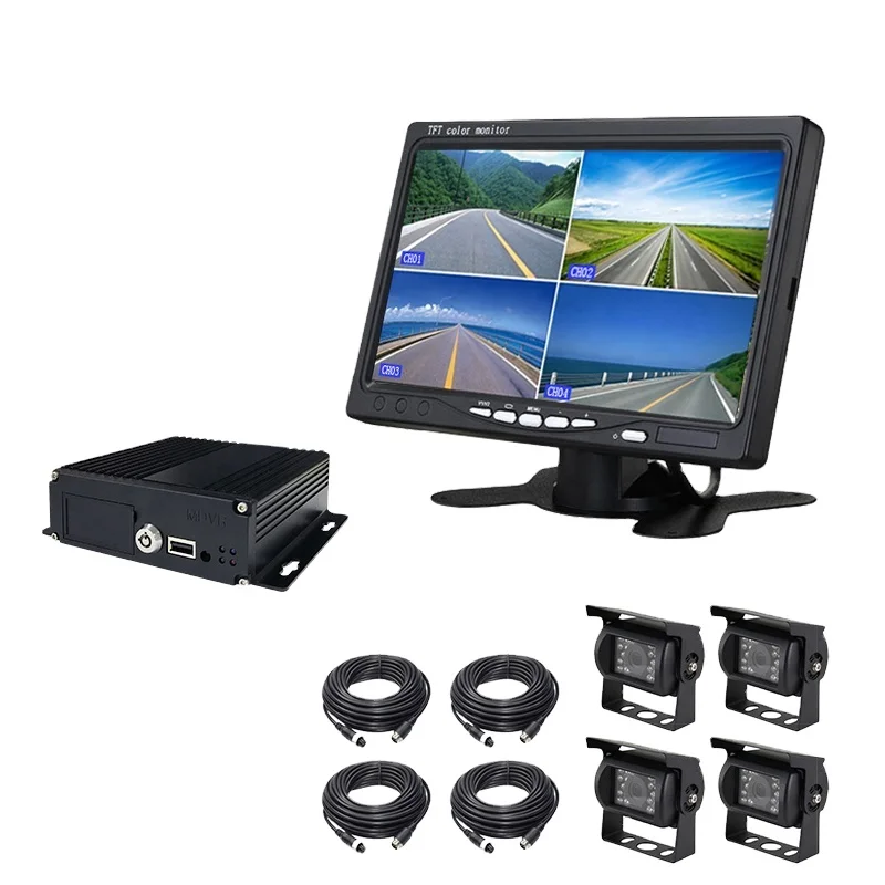 AHD1080P 720P 4CH Digital Video Recorder Kit With H.264 Compression 4TB Storage GPS 4G WiFi For Car/Truck/Bus/Vehicle Systems