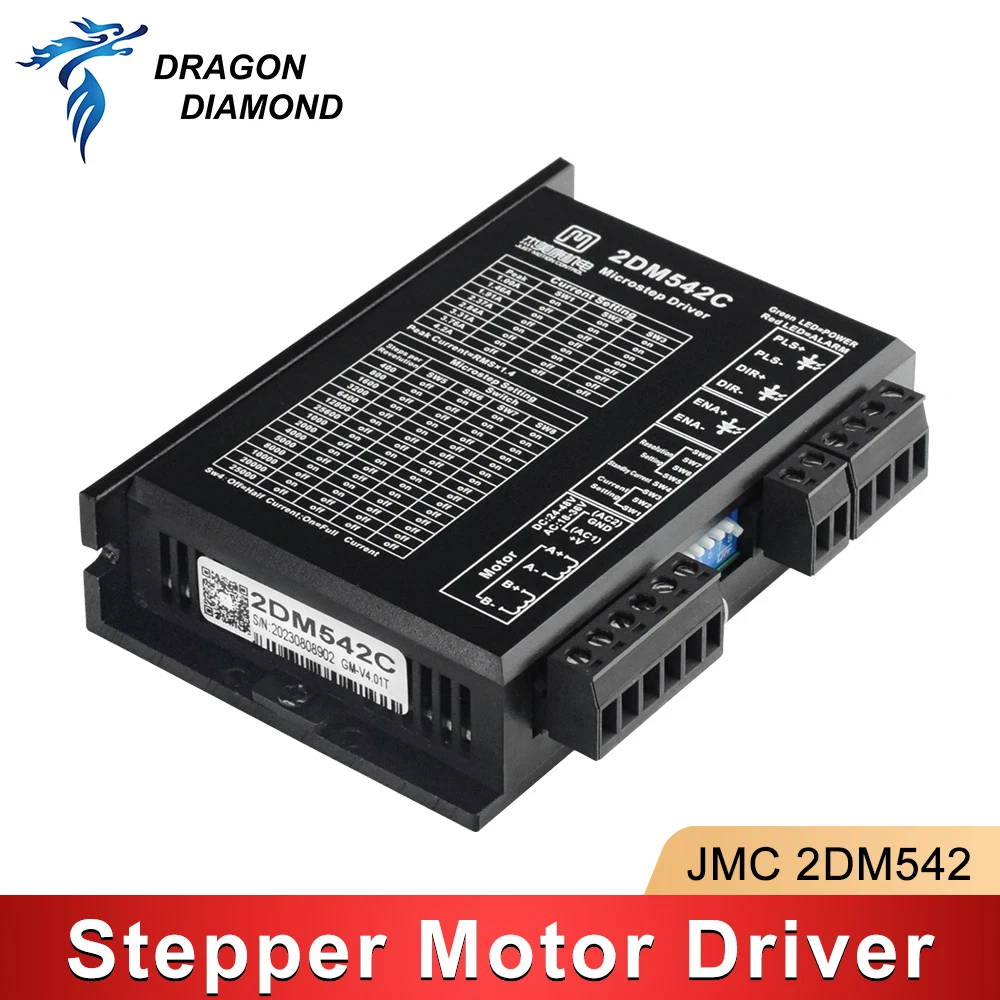 JMC Nema 23 Stepper Motor Driver 2DM542C 2-Phase Output 24-48VDC 4.2A Hybrid Drive Motor For CNC Router Milling Machine