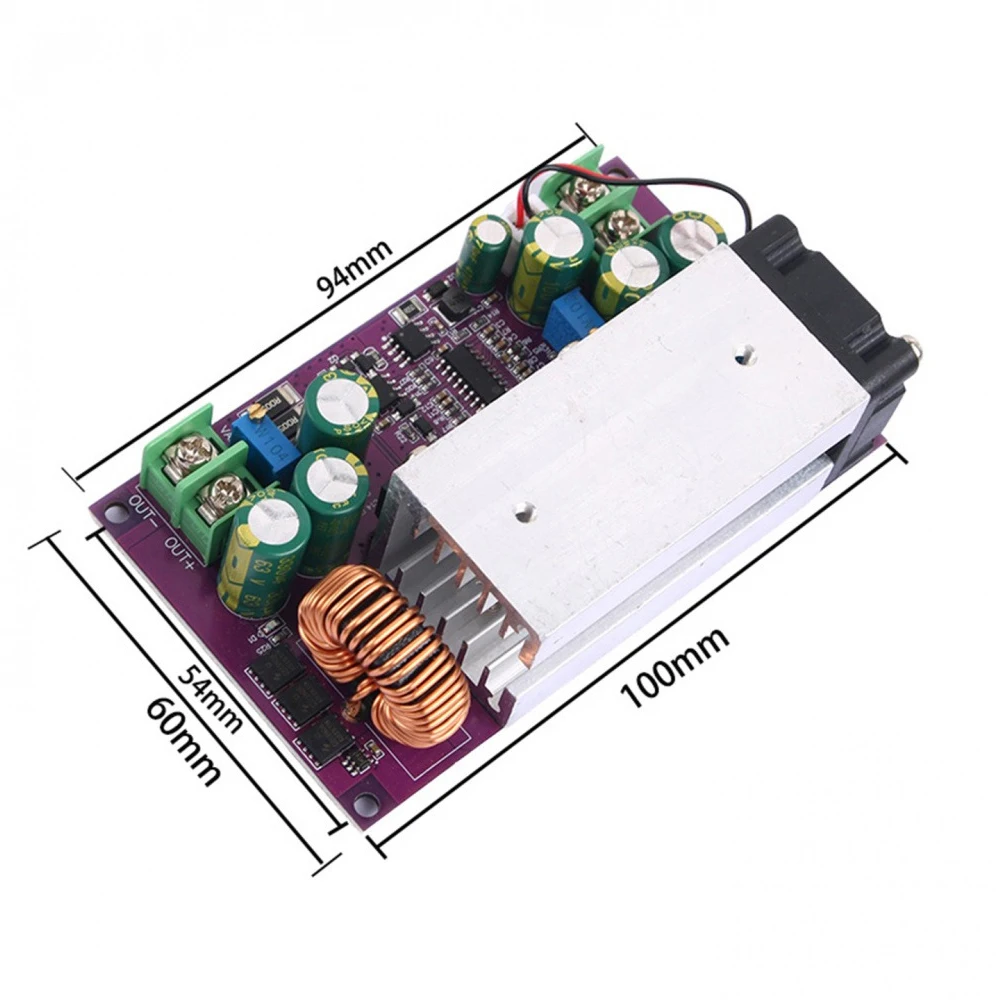DC-DC Adjustable Step-down Power Supply Module 600W High-power DC12-75V to DC2.5-50V Constant Current Power Supply Module