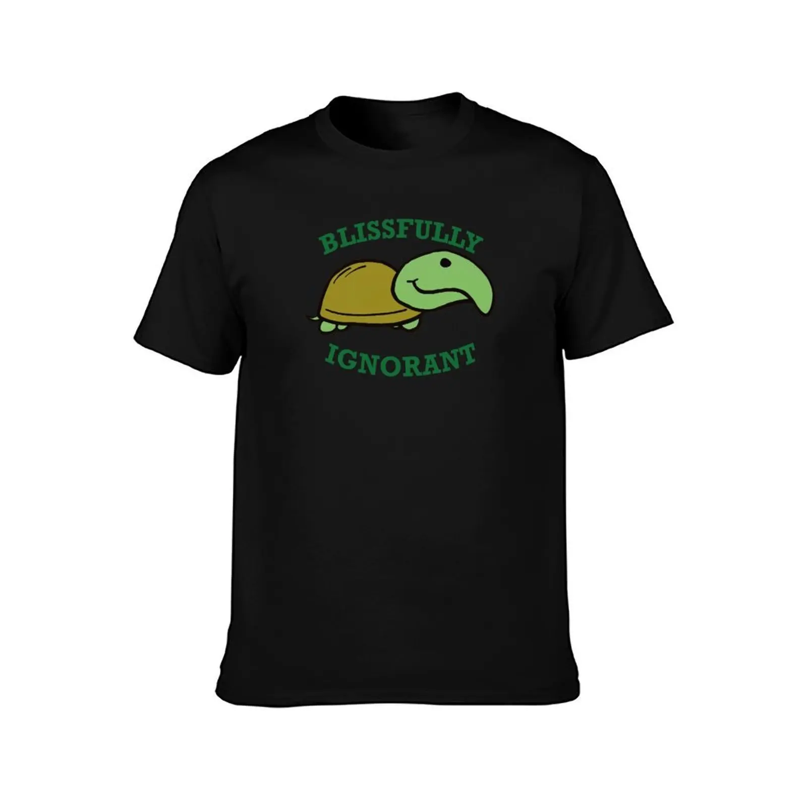 Blissfully Ignorant Turtle T-Shirt, Summer Casual Cotton Tee, Oversized Streetwear Tops, Vintage Graphic Print, Unisex Men Women