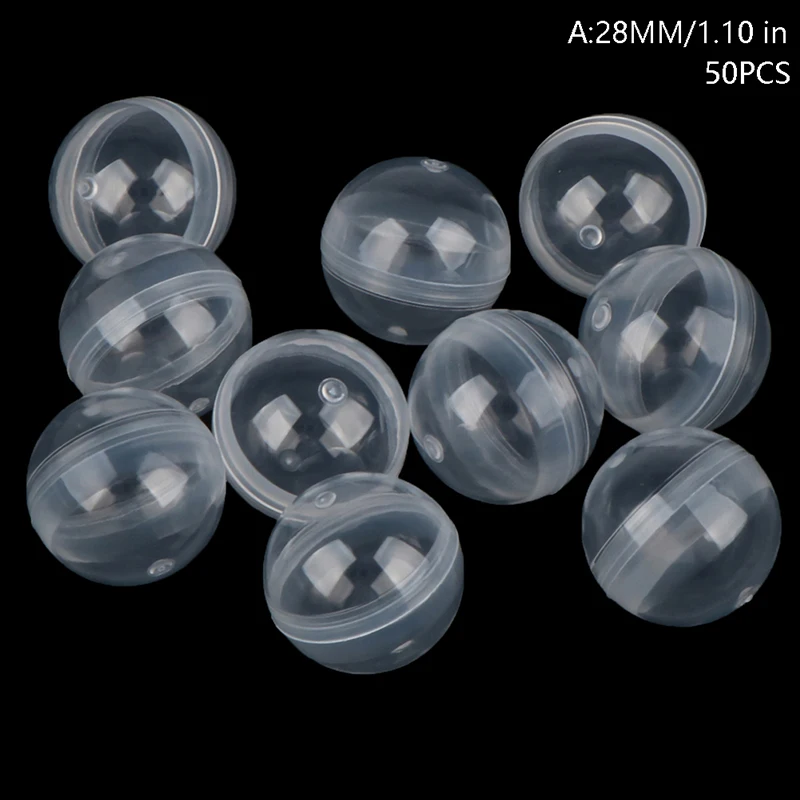50PCS Klar Können Öffnen Transparenz Kunststoff Kapsel Spielzeug Überraschung Ball Winzige Container, Der Dinge Modell Puppenhaus Zubehör
