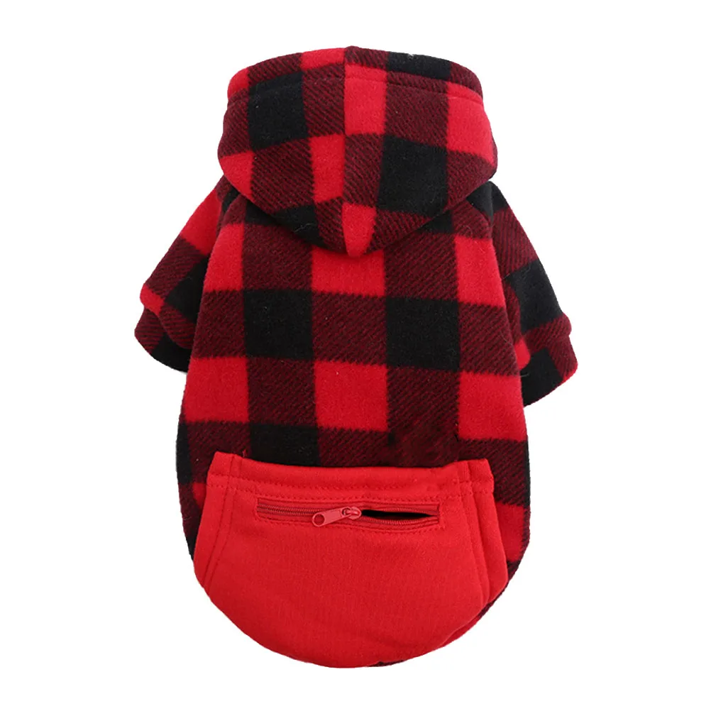 

Cute Dog Christmas Outfit Pet Coat Clothes Decorative Costume Large Winter Coats Grid Pattern Bright Color Washable Reusable Dog
