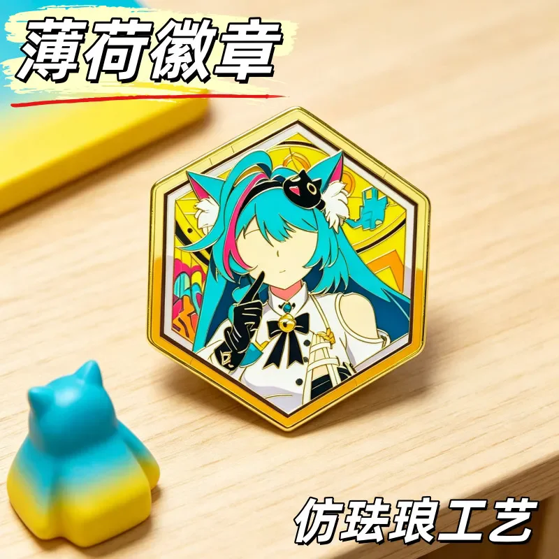 

Neverness to Everness Mint Cosplay Anime Game Cartoon Metal Badge Brooch Emblem Accessory Mascot Decor Halloween Gift
