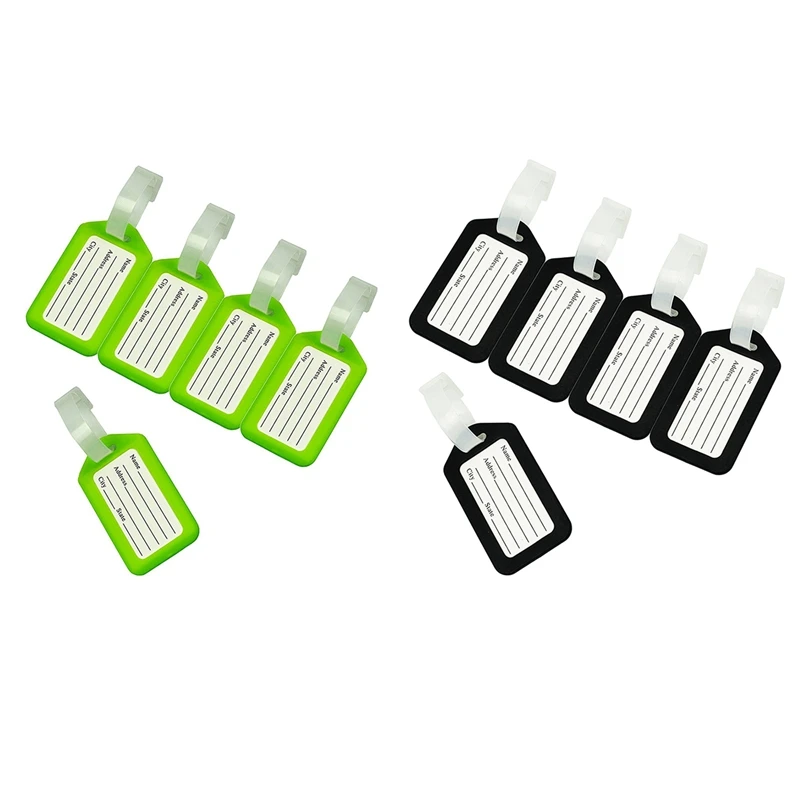 علامات الأمتعة السوداء والخضراء ، ملصق حقيبة السفر ، إكسسوارات السفر ، 20 *