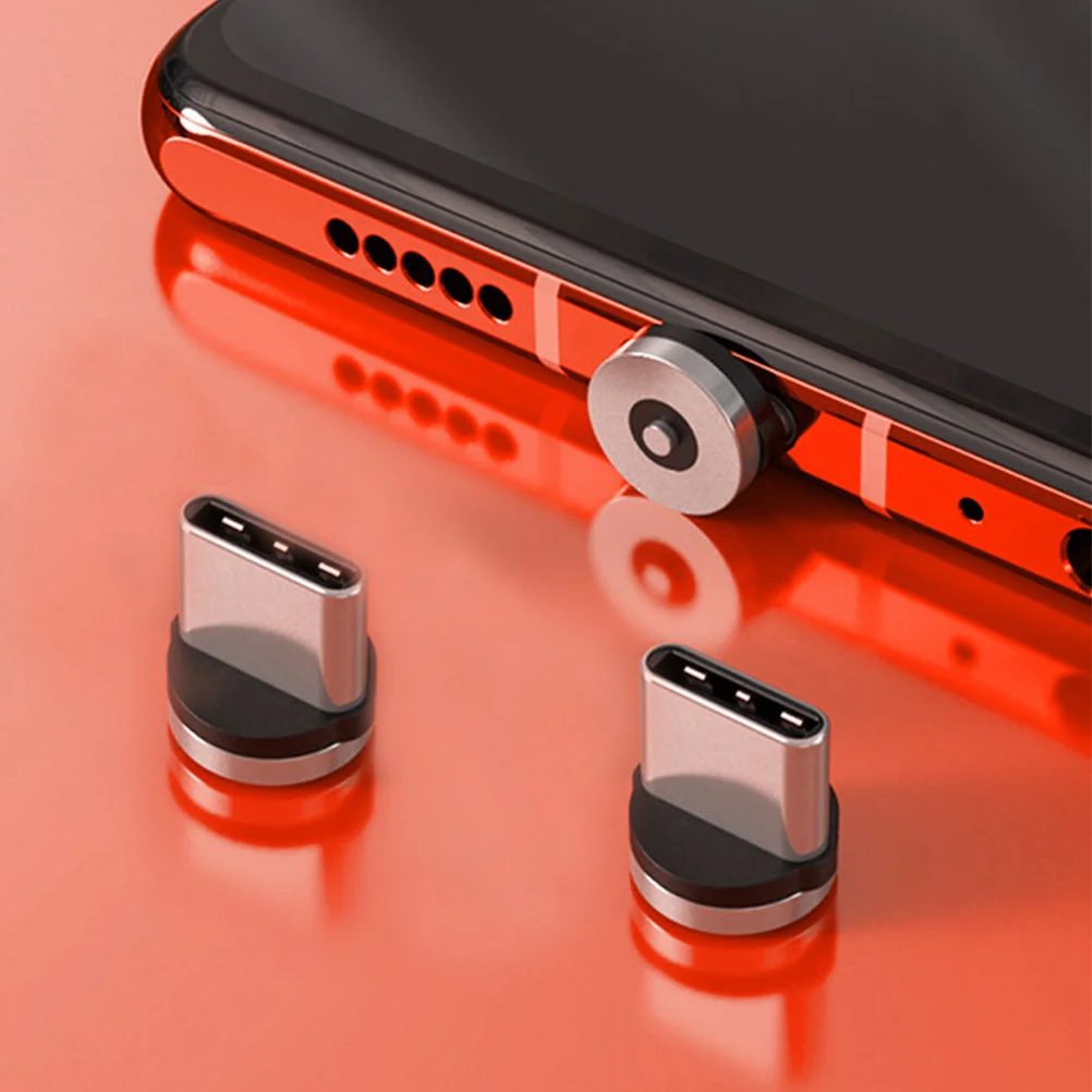 

9 Pcs Magnetic Charging Cable Tip Phone Accessories Rotating Adapter Connector USB Aluminum Head for Type Plug