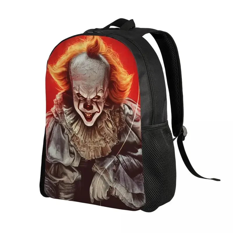 3D Printing Evil Clown Backpack for Girls Boys Halloween Horror Movie College School Travel Bags Men Bookbag Fits 15 Inch Laptop