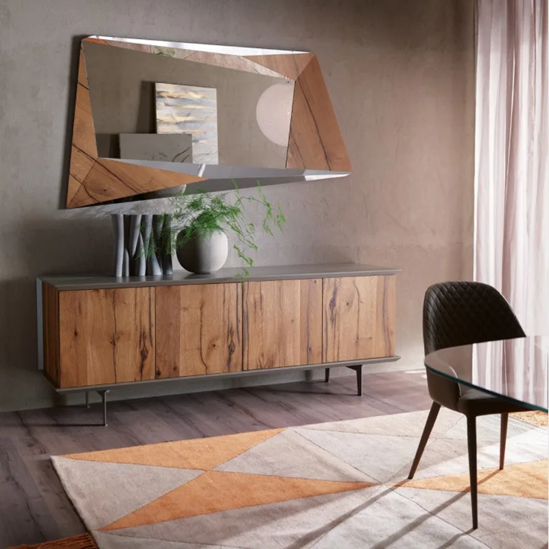 Mobile laterale da pranzo con vernice per pianoforte nordica, mobile TV moderno e semplice per soggiorno, arte del tè