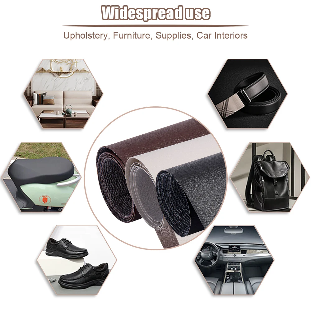 Parches de reparación de cuero autoadhesivos para asiento de coche, pegatina de tela de cuero, ropa, sofá, muebles, bolsa, Parche de cuero PU