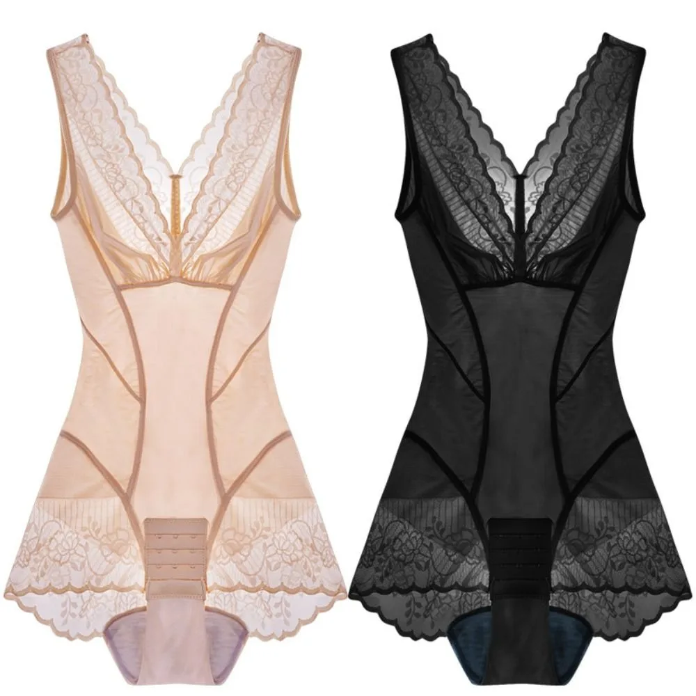 Lace Flower Slimming Bodysuit Shaper Thin Shapewear Postpartum Panties Seamless Tummy Control Body Shaping Underwear Lady