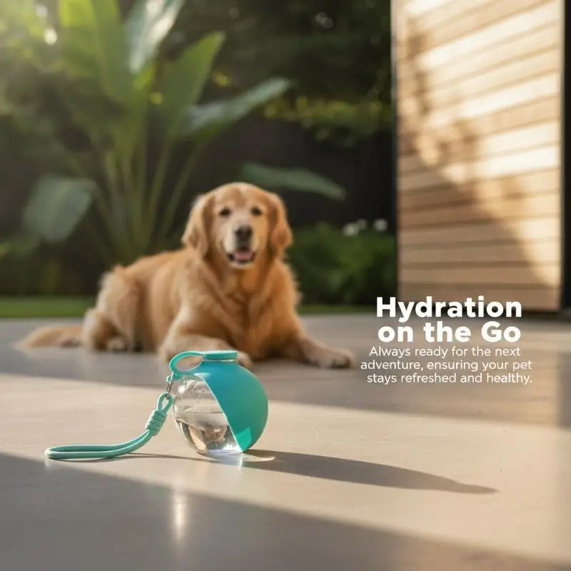Bol à eau portable en silicone anti-fuite pour animaux de compagnie 285 ml avec cordon pour chat et chien de petite et moyenne taille, voyage en plein air