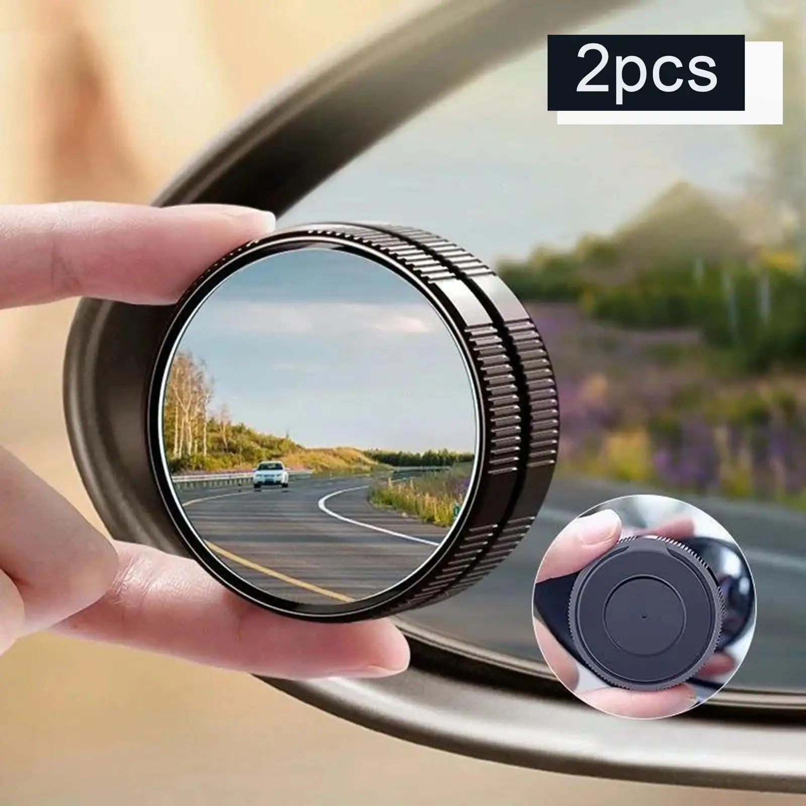 

2 Blind Mirrors, Housing Adjustable Rearview Mirror Glass Convex Mirror for Cars Trucks SUV Accessories