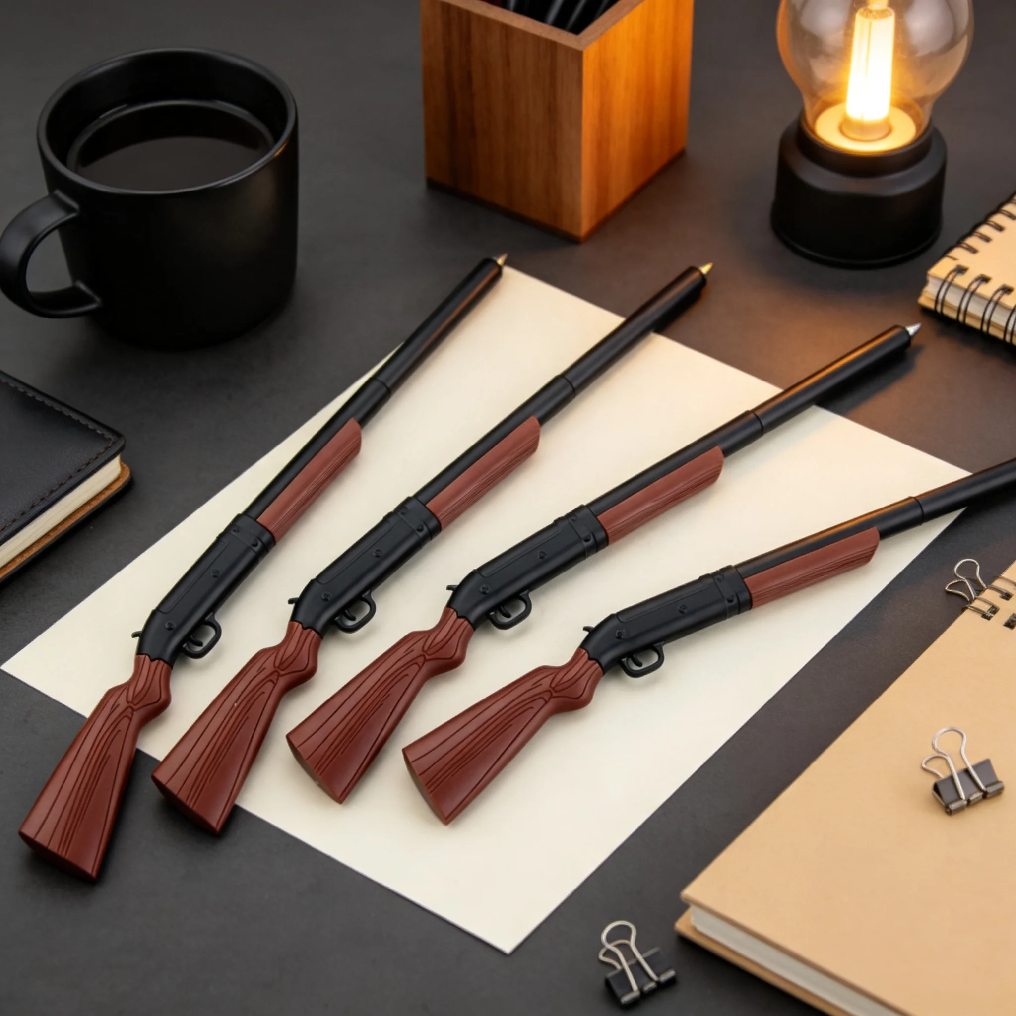 Creative Gun-Shaped Ballpoint Pen, Office Desktop Tactical Display Pens, Fine Point, Quick-Drying Ink, For Military Enthusiasts
