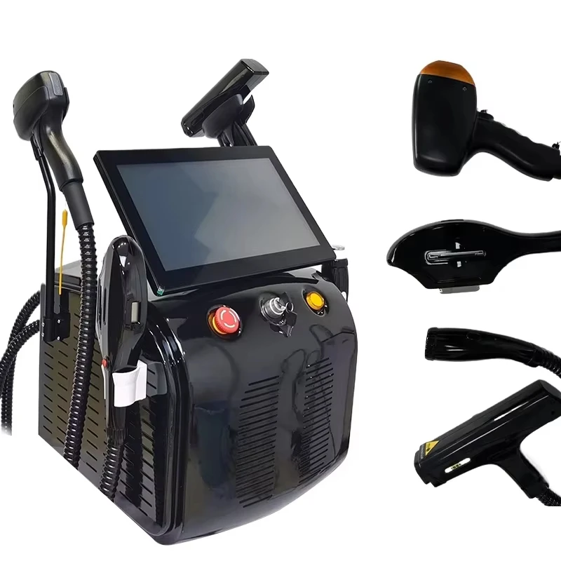 جديد 4 في 1 سوبرانو تيتانيوم الجليد البلاتين ديود 4 الطول الموجي ليزر ND: YAG RF IPL OPT آلة آلة إزالة الشعر غير مؤلم 2026